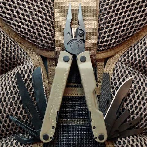 Мультитул Leatherman Rebar Coyote Tan, чёрно-бежевый, 17 функций, нейлоновый чехол (832406) - Multitool-Leatherman.Ru