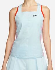 Женский теннисный топ Nike Court Dri-Fit Slam Tank - glacier blue/light arctic pink/team orange/black