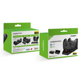 Зарядная станция для 2-x геймпадов Xbox One / Xbox Series + 2 аккумулятора 800mAh DOBE ( TPX-1817X ) (Черный)