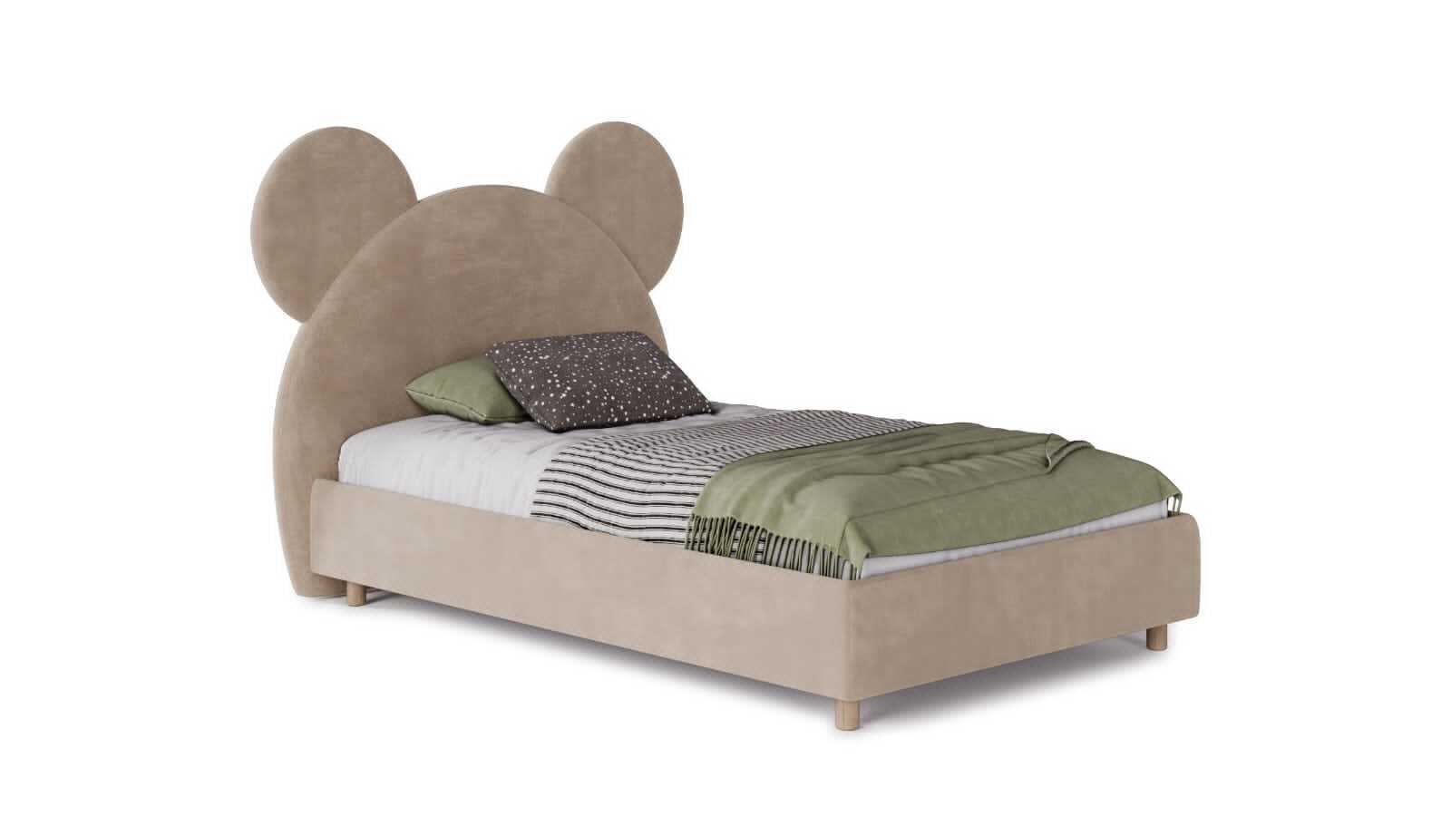 детская кровать teddy с мягкими спинками