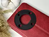 Чехол книжка-подставка кожаный с магнитной застежкой для Honor X9A (Красный)