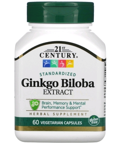 21 century, экстракт гинкго билоба, стандартизованный, 60 вегетарианских капсул