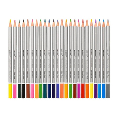 
          Карандаши цветные, Basir, деревянные, серия "Африка", серебристый корпус, цветная упаковка, 24 шт