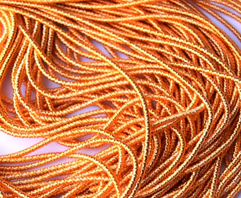 Канитель спиральная резная 1,5мм оранжевая (№4768)