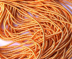 Канитель спиральная резная 1,5мм оранжевая (№4768)
