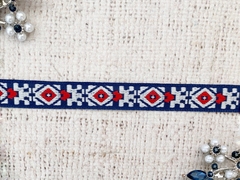 Тесьма жаккард,  ш. 1,2 см.