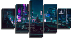 Модульная картина "Киберпанк 2077 - Ночной Город"