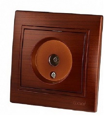 MIRA 701 0505 129 Розетка ТВ прох. махагон
