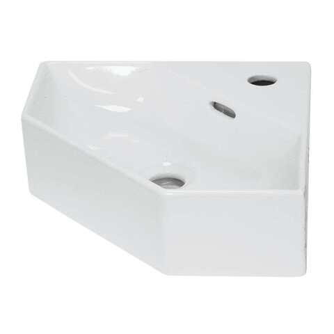 Sanita luxe LIN35SLWB01 LINE 35 Умывальник угловой ВКС Белый S1 (WB.CR/Line/35-C/WHT.G/S1)