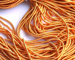 Канитель спиральная резная 1,5мм оранжевая (№4768)