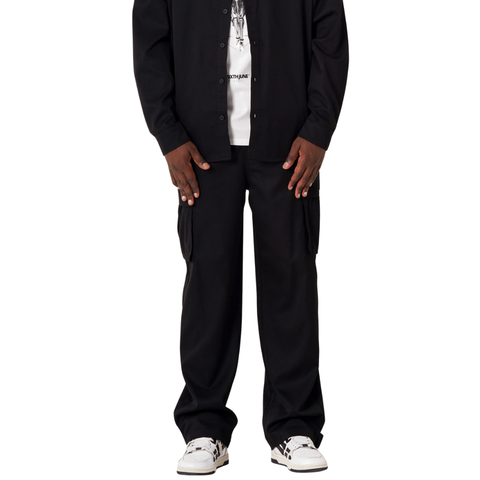 Velcro Cargo Pants Black