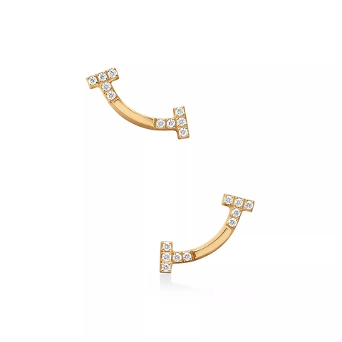 Серьги из жёлтого золота 18k с бриллиантами , Tiffany 💠T smile New