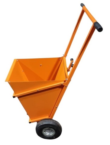 Пескоразбрасыватель ручной разборный ZDM-2 (тележка-дозатор разбрасыватель для песка, соли, гранитной крошки, противогололедных реагентов и материалов)