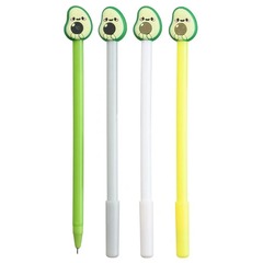 
          Набор ручек пиши-стирай 2 шт, с фигуркой авокадо, MC-Basir, Красивые гелевые ручки со стираемыми синими чернилами, специальный ластик-игрушка на конце, для школы и учебы