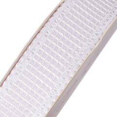 
          Декоративная лента капроновая для рукоделия, упаковки и флористики, 2,5 см, намотка 25 ярдов, белый, дизайн сетка