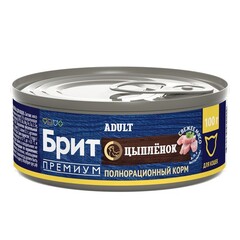 Влажный корм консервы для кошек Брит BRIT PREMIUM BY NATURE с мясом цыплёнка 0,1кг 12 упаковок