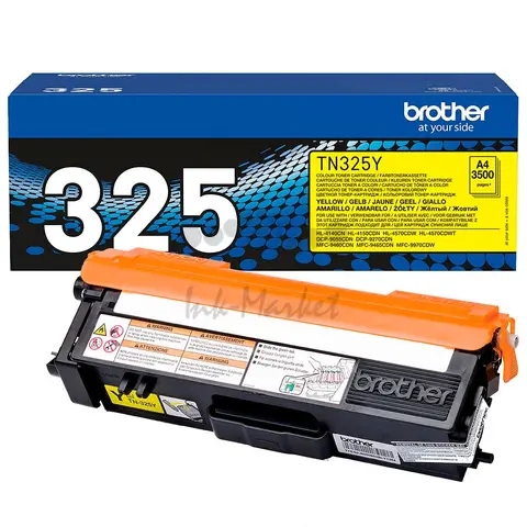 Тонер-картридж TN-325Y yellow для Brother HL-4150CDN, 4570CDW, MFC-9465СDN, 9460CDN, DCP-9055CDN (3500 стр)