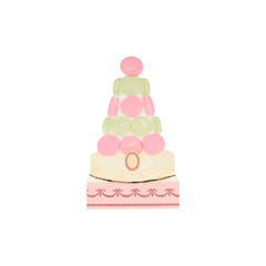 Салфетки в форме macaron "Laduree Paris" 16 шт. (2023)