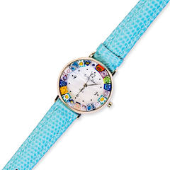 Голубые женские наручные часы