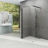 ST Walk-In Wall 1100 x 2000 черный + транспарент
