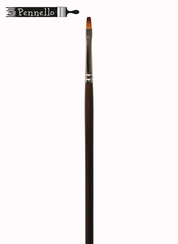 кисть Pennello DELUXE синтетика плоская №2 длинная ручка