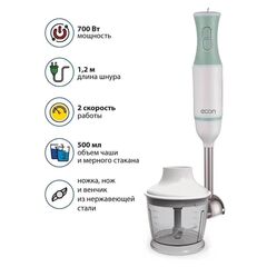 Блендер погружной 700 Вт, 2 скор, Econ, ECO-432HB, бел