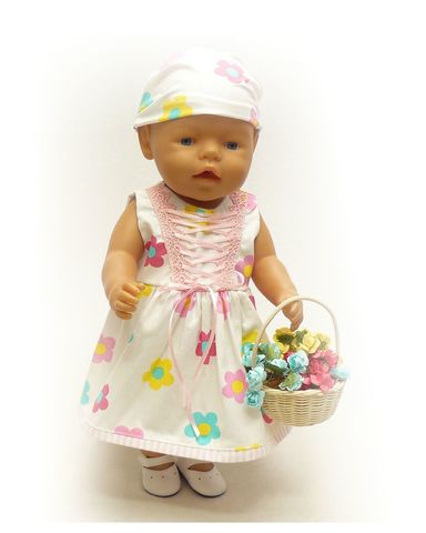 Сарафан со шнуровкой - На кукле. Одежда для кукол, пупсов и мягких игрушек.