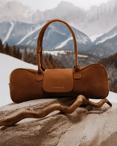 Багет из замши Loaf bag «Tabacco»