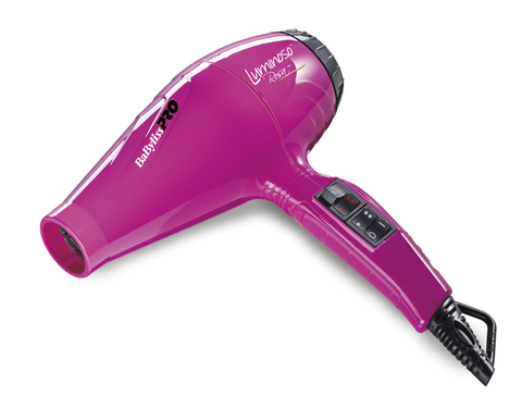 Фен BaByliss Pro Luminoso, 2100 Вт, 2 насадки, розовый