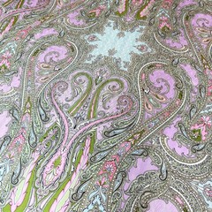 Шелк Etro пейсли розовый