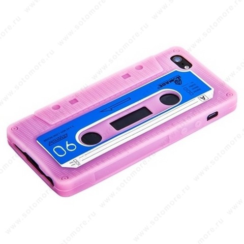 Накладка силиконовый для Apple iPhone SE/ 5s/ 5C/ 5 кассета розовый