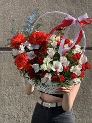 Цветочная корзина Контраст