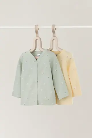 кофточка для новорожденных  К 300450-2уп/маленькие овечки,поле с ромашками