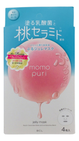 BLC Momo Puri Jelly Mask - Тканевая маска для лица с лактобактериями, витаминами А,C,E и керамидами