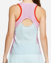 Женский теннисный топ Nike Court Dri-Fit Slam Tank - glacier blue/light arctic pink/team orange/black