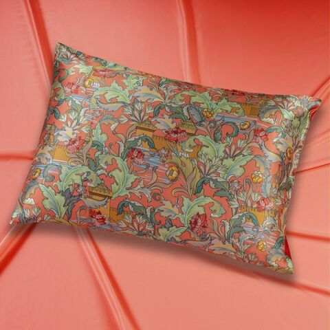 Наволочка 50x70 Mollen Рассвет розово-коралловая шелковая