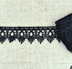 Кружево плетеное, ш. 4,5-5 см, чёрный