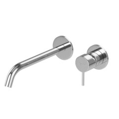 Cezares LEAF-BLI2-L-01-W0 Смеситель для раковины встраиваемый однорычажный, на два отверстия, длина излива 23 см, исполнение Хром фото