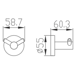 Крючок двойной KAISER Bronze KH-4102  схема