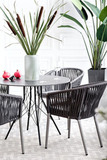 фото 3 "Конте" интерьерный стол из HPL круглый Ø90см, цвет "серый гранит" на profcook.ru
