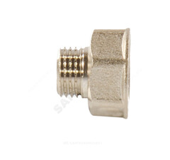 Переход латунь никель Ду 15х10 (1/2"х3/8") ВР/НР VALFEX VF.592.N.012.038