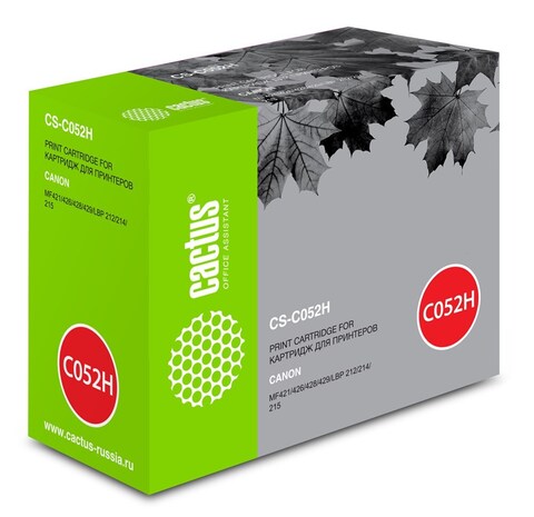 Картридж лазерный Cactus CS-C052H 052H черный (9200стр.) для Canon MF421, 426, 428, 429, LBP 212, 214, 215