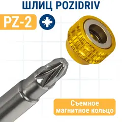 Бита отверточная с магнитным кольцом ПРАКТИКА 