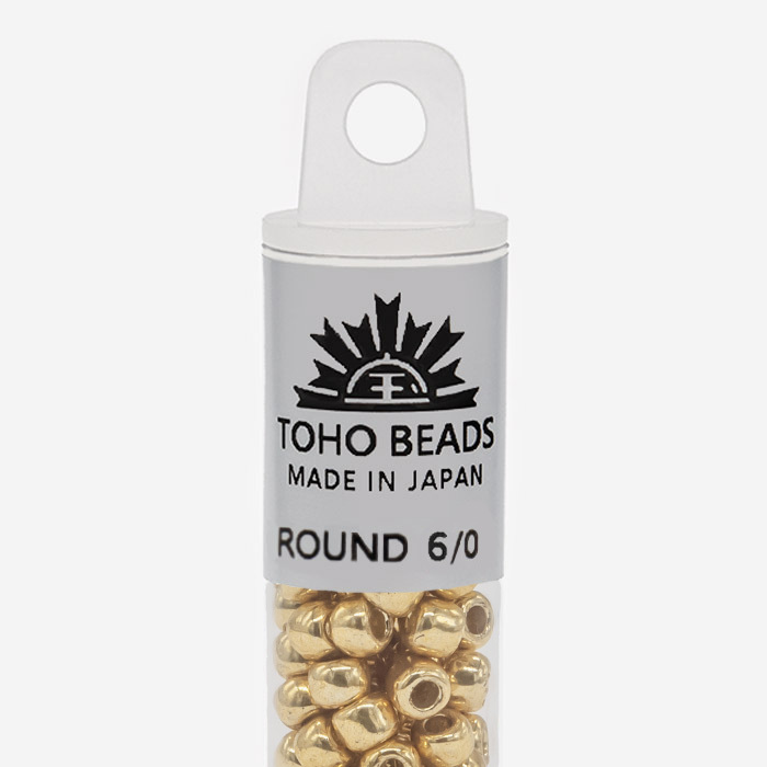 Японский бисер TOHO Round 6/0 (№PF557), непрозрачный глянцевый с металлическим блеском