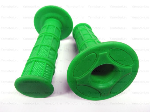 Мото грипсы FAST PRO, мягкие ручки руля, зелёные