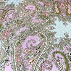 Жаккардовый шелк с огурцами Этро