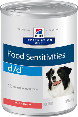 купить Hill’s™ Prescription Diet™ Canine d/d™ Salmon and Rice консервы (влажный корм) для собак, диетический рацион при пищевых аллергиях с лососем и рисом