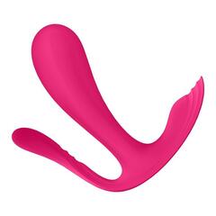 Розовый анально-вагинальный вибромассажер Top Secret+ - 