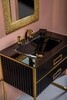Boheme Monaco 866-080-BG Тумба, цвет: черная глянец, золото