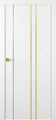 Дверь Флекс 1 Молдинг Золото / Цвет Эмаль белый / Двери Belwooddoors